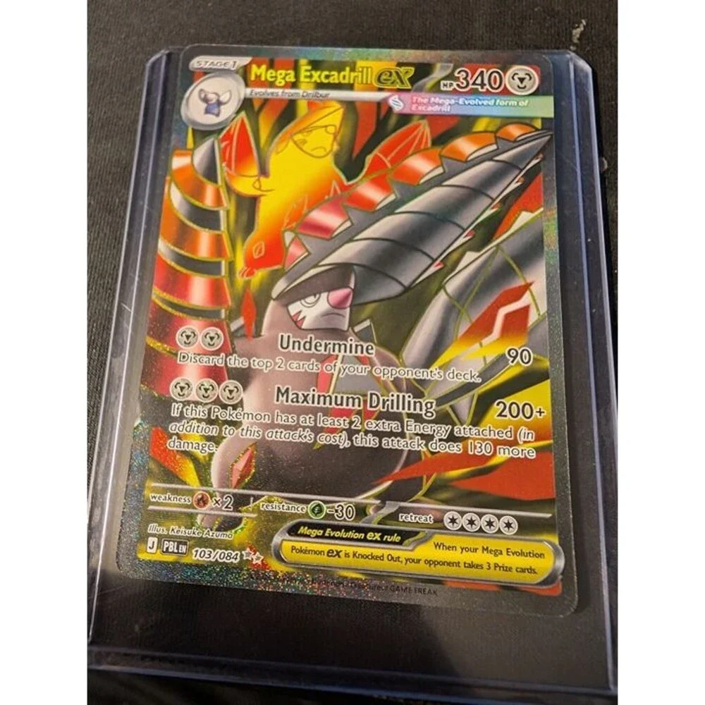 Pokemon Mega Excadrill ex 103/084 Pitch Black Full Art Ultra Rare NM